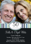 Golden Anniversary Stripe - Anniversary Invitations	