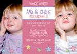 Peppy Party Girls - Twin Party Invitations