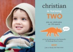 Terrific Triceratops - kids party invitations
