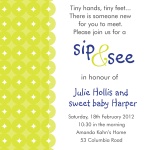 Sweet Lime Blue - Arrival Shower Invitations