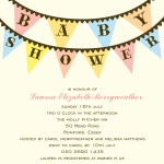Pastel Flags - Couples Baby Shower Invitations 