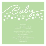 Mint Shower Flower - Unisex Baby Shower Invitations
