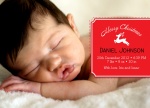 Prancer Perfection -  Christmas Birth Announcement Cards