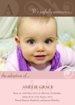 Special Pink Curlicue - Adoption Cards 