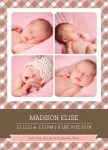 Miss Mint Print - Baby Girl Announcement Cards