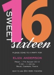 Pink Sixteen - Sweet 16 Invitations