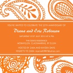 Classic Paisley - Anniversary Invitations	