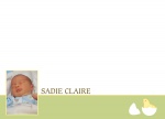Cute Chick - Personalised Baby Thank You Cards