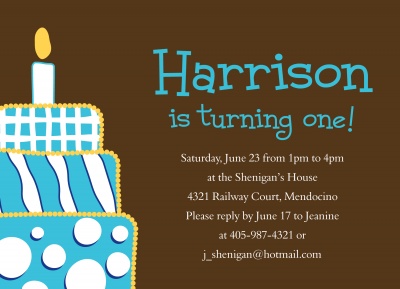 Kids Birthday Invitations, Super Cake Design