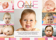 Six x One Pink - Girl Birthday Invitations