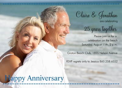 Wedding Anniversary Invitations, Clear View Design