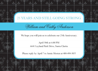 Wedding Anniversary Invitations, Crystal Love Design