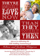 Crimson Love -  Photo Anniversary Invitations