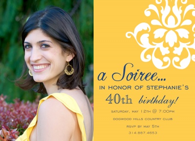 Adult Birthday Party Invitations, Sunshine Soiree Design