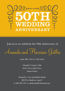 Wedding Anniversary Invitations - Silver Curls
