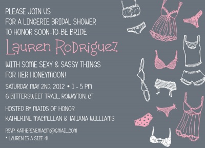 Bridal Shower Invitations, Sassy Lady Design