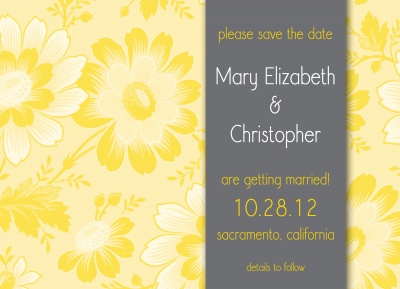 Save the Date Cards, Bright Bouquet Date Design