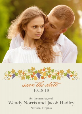 Save the Date Cards, Fall Harvest Date Design