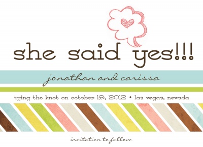 Save the Date Cards, Just Yes Date Design