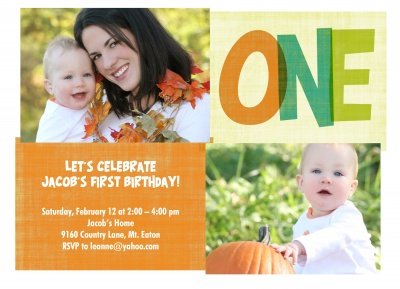 Kids Birthday Invitations, Orange Glow Design
