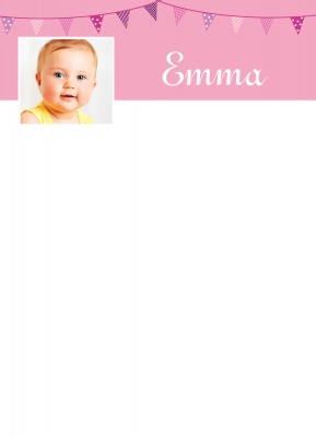 Birthday Thank You Cards, Thank You Birthday Cards, Pink Flag Day Design