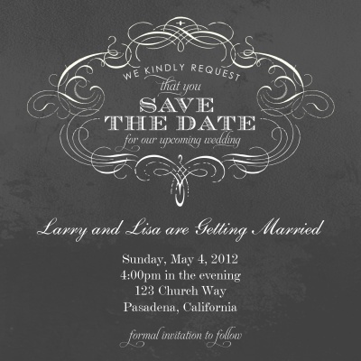 Save the Date Cards, Grand & Glorious Date Design