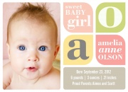 Baby Girl Announcements - ButterFly Girl