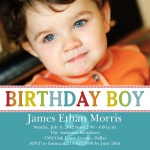 Boy Birthday Party Invitations - Birthday Blue