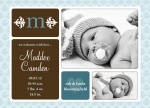 Boy Baby Announcements - Fancy Feather Blue