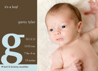 Birth Announcements, Stylin' Boy Design