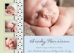 Boy Birth Announcements - Dotty Fun Blue