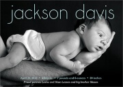 Love In Hand 1 - Baby Boy Announcements