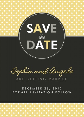 Save the Date Cards, Sweet Circle Date Design