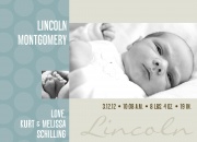  Birth Announcements for Boys - Sweet Circles Blue