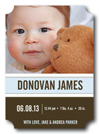 Teddy Bear Love -  Birth Announcements for Boys