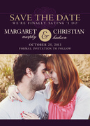  Photo Save the Date Cards - Mulberry Wine Date