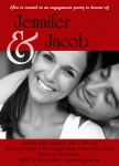 Crimson Hearts - Engagement Party Invites