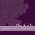 Heliotrope Love Date -  Save the Date Cards for Wedding 