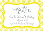 Sunflower Window Date -  Save the Date Cards for Wedding 
