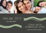 Mint Ribbon Date - Save the Date Cards 