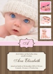 Strawberry Truffle - Baby Girl Birth Announcements