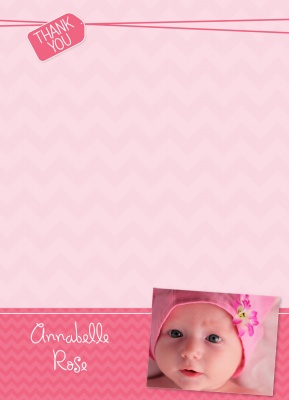 Baby Thank You Cards, Special Delivery Pink Design