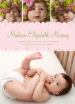 Pretty Ribbon - Baby Girl Announcement Cards