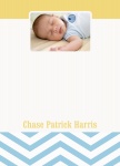 Golden Blue - Baby Thank You Cards