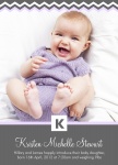 Chevron Blanket - Baby Girl Birth Announcements