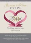 Satin Ribbon - Anniversary Invitations	