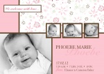 Lil Flower Pink - Baby Girl Birth Announcements