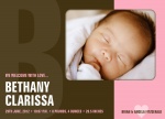 City Cute Girl - Baby Girl Announcement Cards
