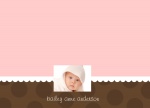 Sweet Scallop Pink - Personalised Baby Thank You Cards