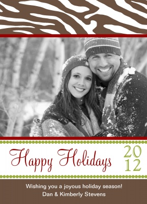 Personalized Holiday Cards, Luxe Leopard Design